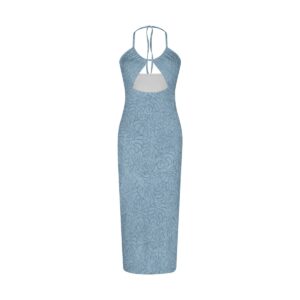 Monstera Halter Dress