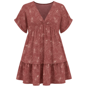 Hibiscus V-Neck Dress