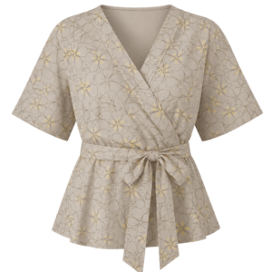 Plumeria Wrap Blouse